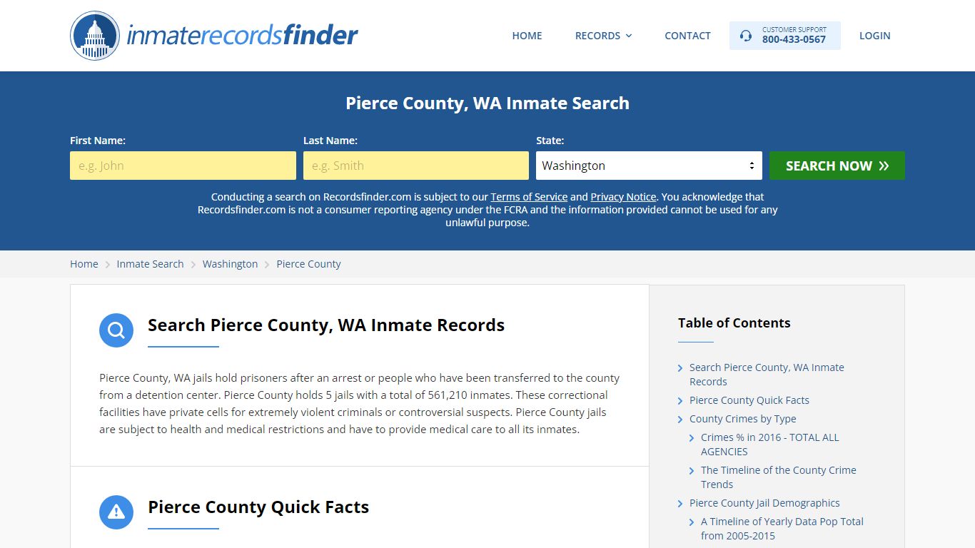 Pierce County, WA Inmate Lookup & Jail Records Online